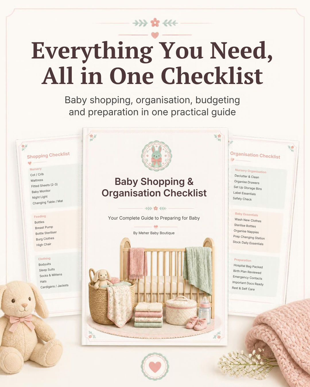 Baby Shopping & Organisation Checklist- Printable PDF