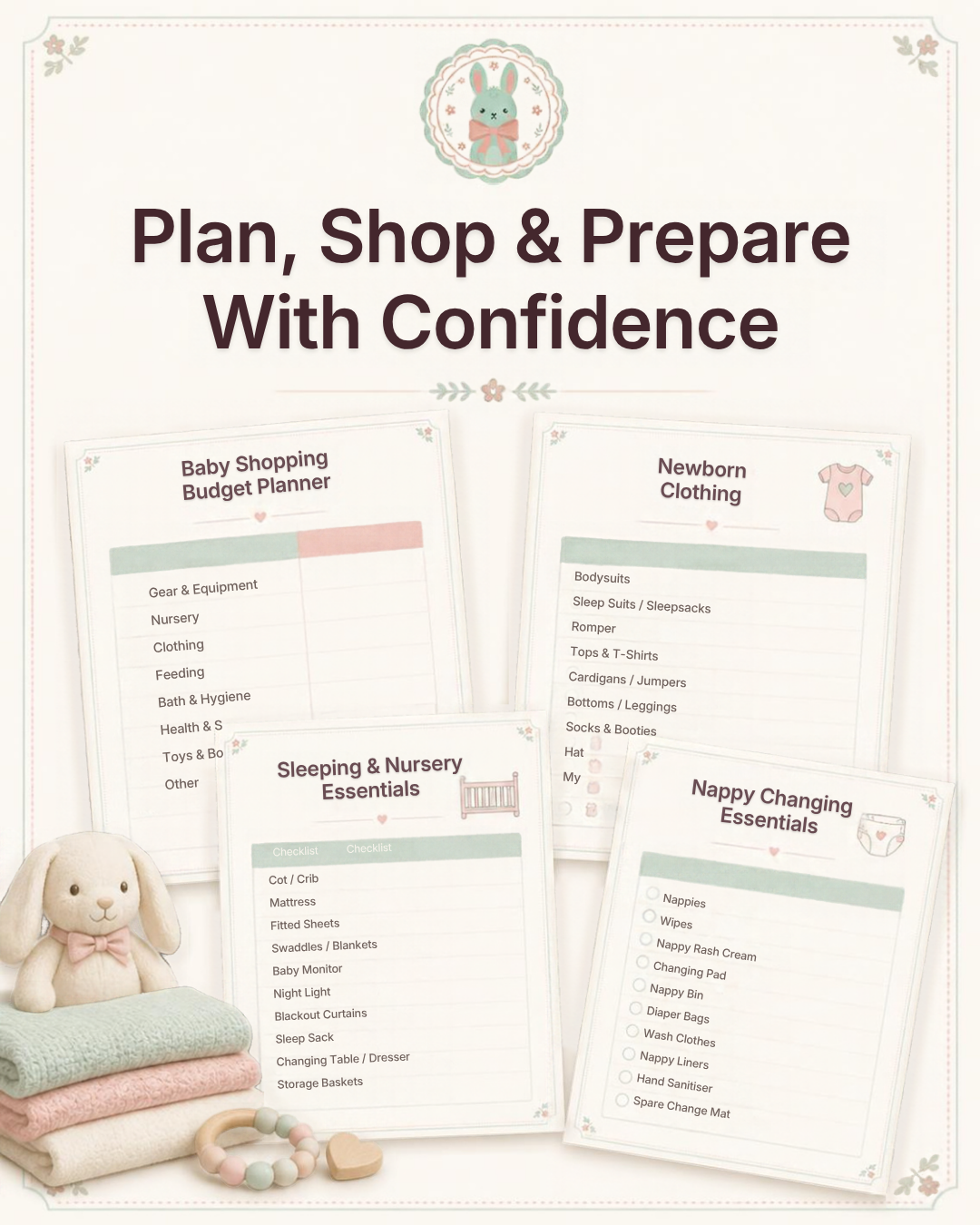 Baby Shopping & Organisation Checklist- Printable PDF