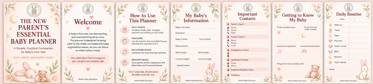 The New Parent's Essential Baby Planner — exact cover and planner artwork